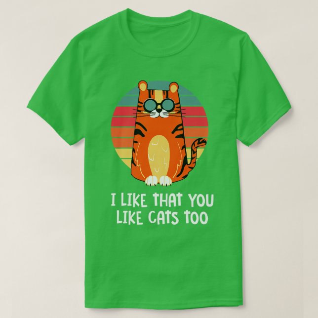 Camiseta Eu Gosto Que Você Gosta De Gatos Também Amigos De  (Frente do Design)