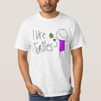 Camiseta "Eu gosto t-shirt das tartarugas"