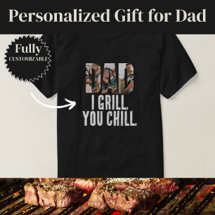 Camiseta Eu Grelho Você Esfria Pai Engraçado
