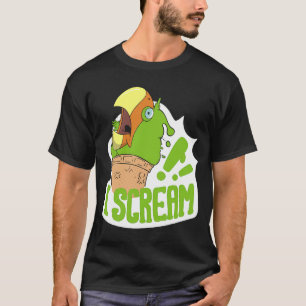 Camiseta Eu Gritar o papagaio Sorvete gritando por coquetéi