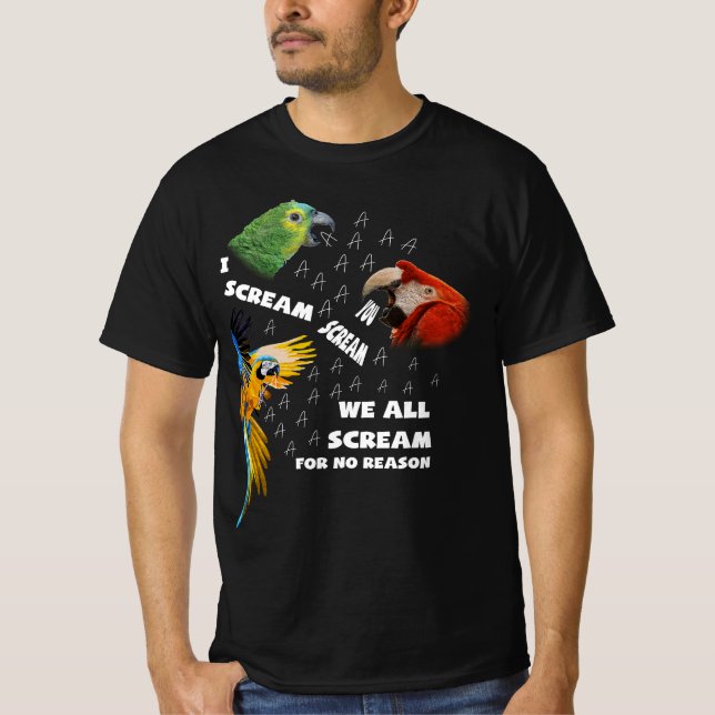 Camiseta Eu Gritar Que Você Gritar O Papagaio Engraçado Que (Frente)