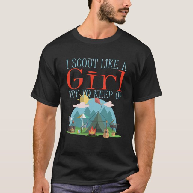 Camiseta Eu Grito Como Uma Garota Tentando Continuar Escuta (Frente)