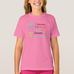 Camiseta Eu grito-o t-shirt da campainha da menina do