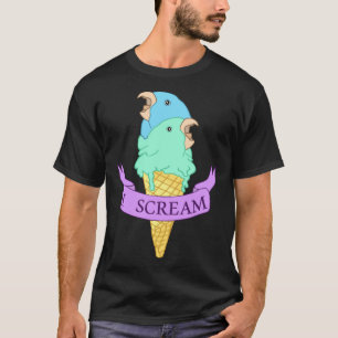 Camiseta Eu grito Papagaio Azul Ice cream Turquesa papagaio