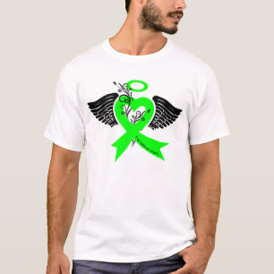 Camiseta Eu guardarei um anjo (o cancer do linfoma)