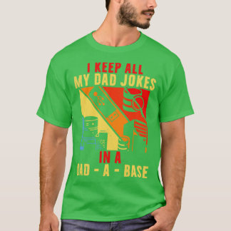 Camiseta Eu Guardo Tudo Em Um Pai Uma Base Vintage Pai
