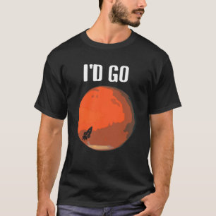 Camiseta Eu ia a Marte Retro Astrônomo Planeta Designs Pré