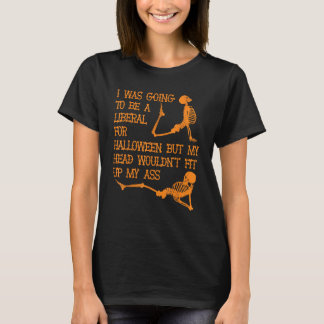 Camiseta Eu ia ser liberal para o Dia das Bruxas