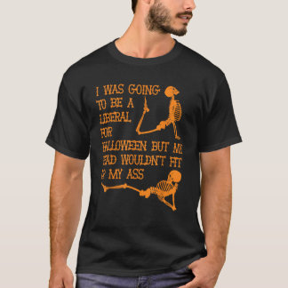 Camiseta Eu ia ser liberal para o Dia das Bruxas
