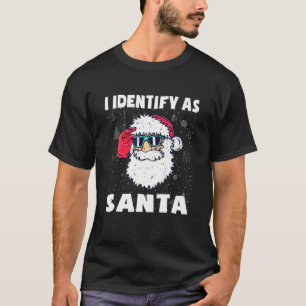 Camiseta Eu Identifico Como Papai Noel Engraçado Pijama De