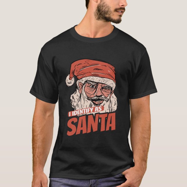 Camiseta Eu Identifico Como Papais noeis Legal Santa Claus  (Frente)