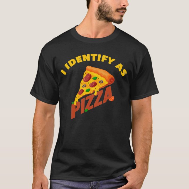 Camiseta Eu Identifico Como Pizza (Frente)