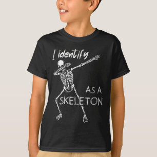 Camiseta Eu Identifico Como Um Esqueleto Engraçado Esquelet