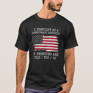 Camiseta Eu Identifico Como Um Teórico Da Conspiração Os Pr