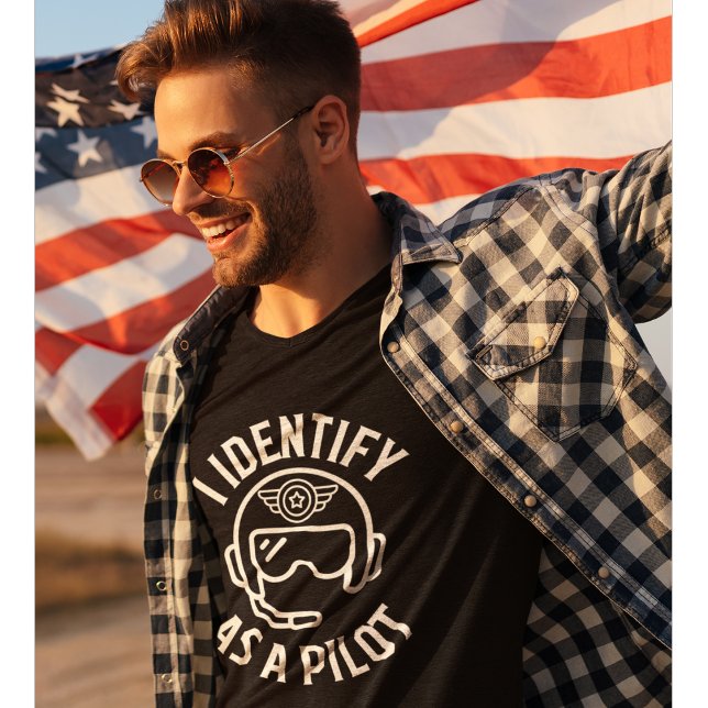 Camiseta Eu Identifico Como Uma Citação Piloto, Humor, Engr (Criador carregado)