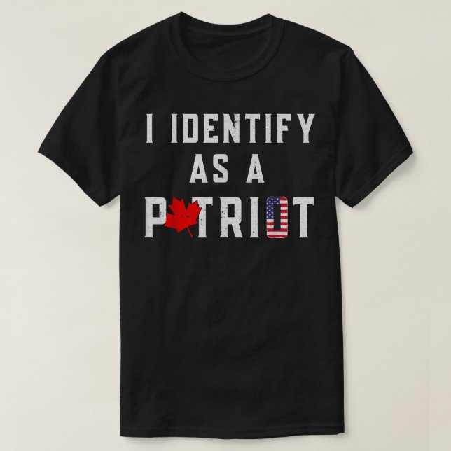 Camiseta Eu Identifico-Me Como Um Enviado Patriota Da Liber (Frente do Design)