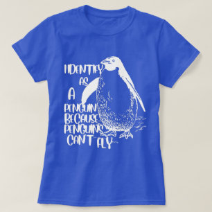 Camiseta Eu identifico-me como um pinguim porque os pinguin