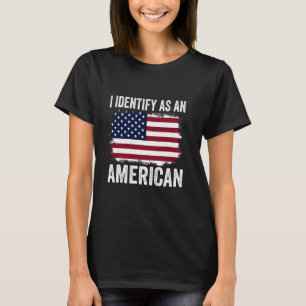 Camiseta Eu Identifico-Me Como Uma Política Americana A Ban