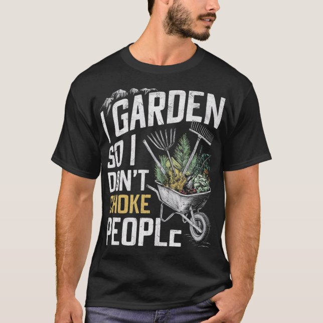 Camiseta Eu jardim, para que eu não engasgue Pessoas (Frente)