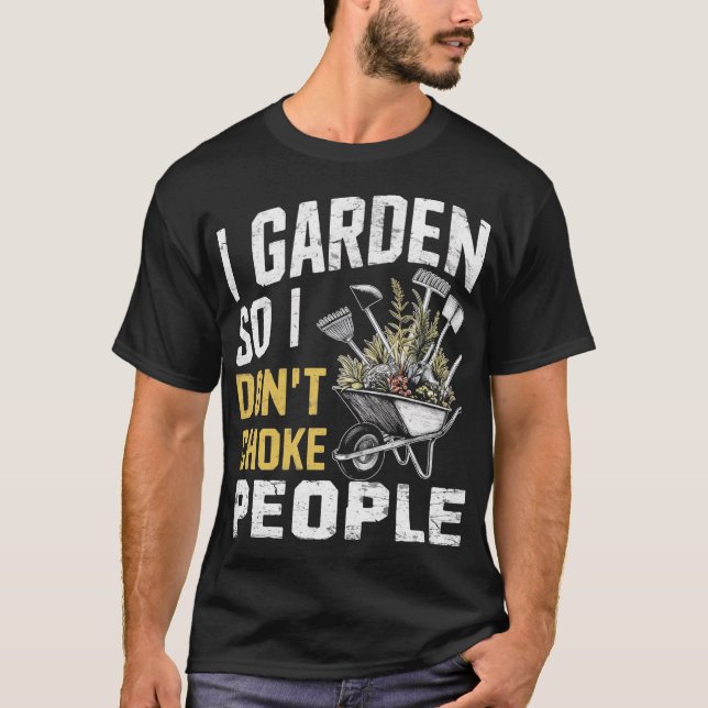 Camiseta Eu jardim, para que eu não engasgue Pessoas (Frente)