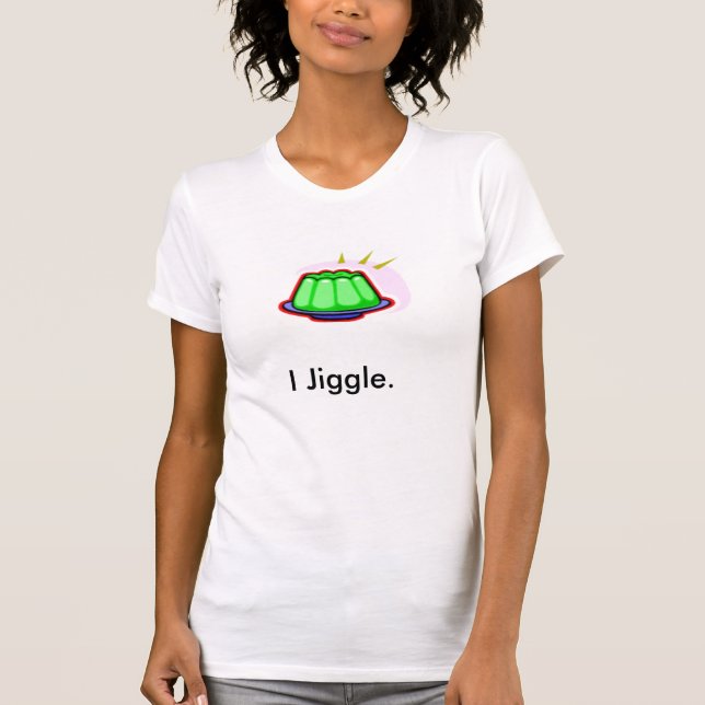 Camiseta Eu Jiggle o pequeno T da menina (Frente)