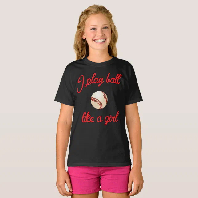 Camiseta Eu jogo a bola como uma menina, engraçada