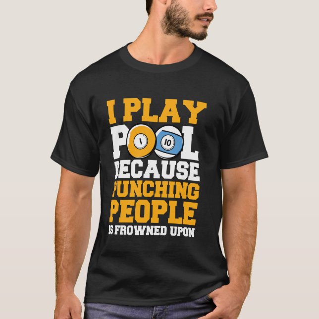Camiseta Eu jogo bilhar (Frente)