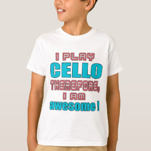 Camiseta Eu jogo o violoncelo conseqüentemente, mim sou