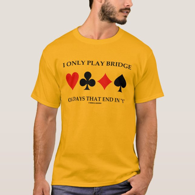 Camiseta Eu jogo somente a ponte nos dias que termina em Y (Frente)