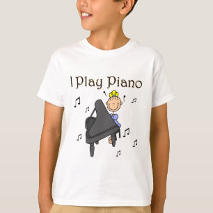 Camiseta Eu jogo t-shirt e presentes do piano