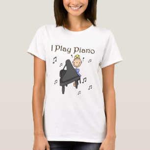 Camiseta Eu jogo t-shirt e presentes do piano