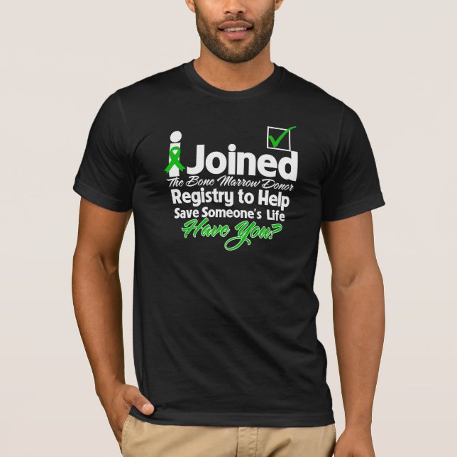 Camiseta Eu juntei-me ao registro da medula… tenho-o (Frente)
