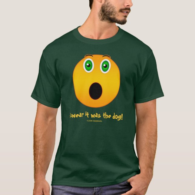 Camiseta Eu juro que era o cão - t-shirt engraçado da (Frente)