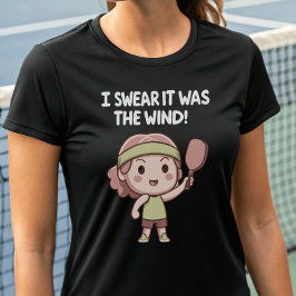 Camiseta Eu Juro Que Era O Vento Com Licença De Pickleball 