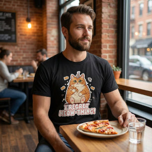 Camiseta Eu Lamento Coisa de Gato Engraçado Festa de Pizza