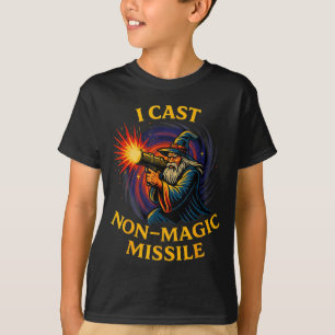 Camiseta Eu Lanço Míssil Não Mágico Paródia de Mago Meme En