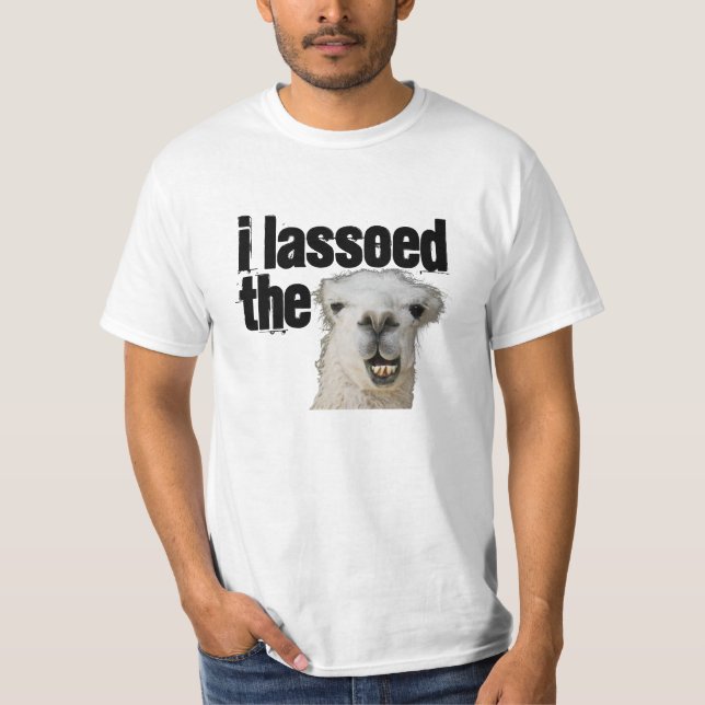 Camiseta Eu lassoed o lama (Frente)