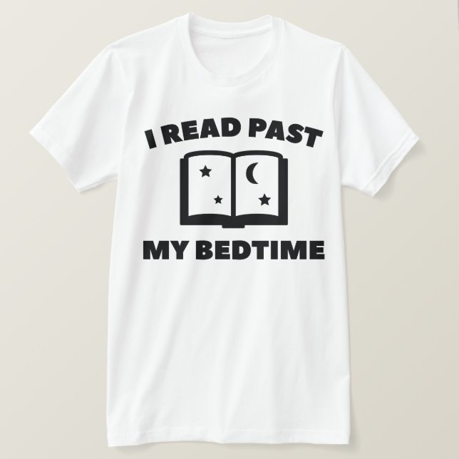 Camiseta Eu Leio Além da Minha Hora de Dormir (Frente do Design)