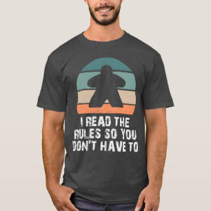 Camiseta Eu leio as regras divertido jogo de tabuleiro Aman
