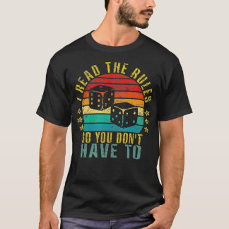 Camiseta Eu leio as regras para que você não tenha que retr