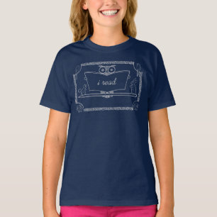 Camiseta Eu leio/leitura bonito da coruja do divertimento