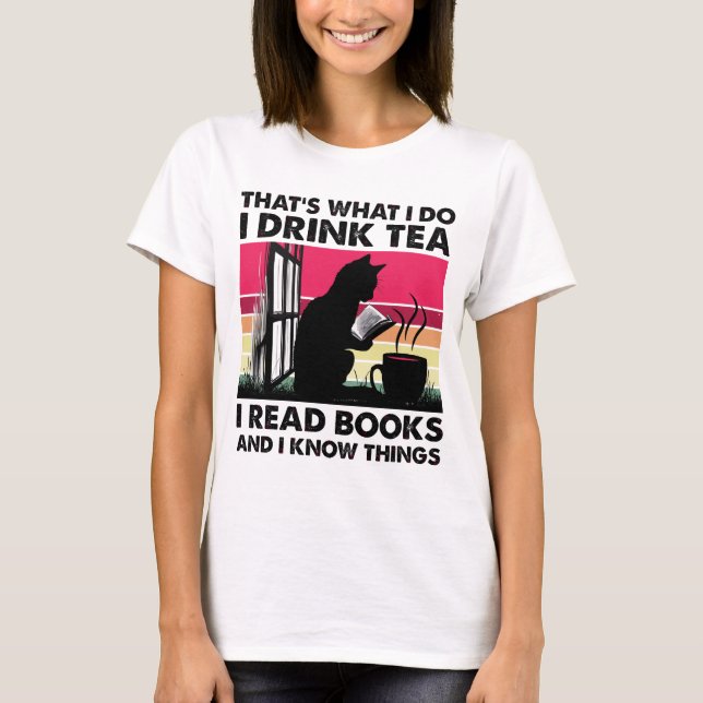 Camiseta Eu leio livros e sei coisas (Frente)