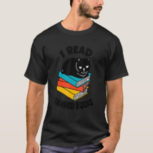 Camiseta Eu Leio Livros Proibidos Gatinho Preto Leitor Fã d