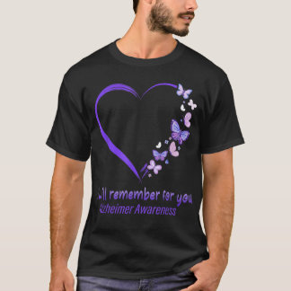 Camiseta Eu Lembro-Me De Você Roupa De Consciência De Alzhe