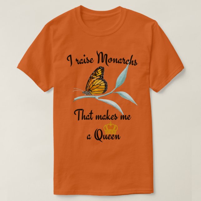 Camiseta Eu levanto borboletas de monarca para mulheres (Frente do Design)