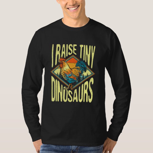 Camiseta Eu Levanto Pai De Frango Dinossauro Pequeno E  Mãe (Frente)