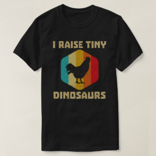 CAMISETA EU LEVANTO UM PEQUENO DINOSSAUDADOR DE GALINHAS