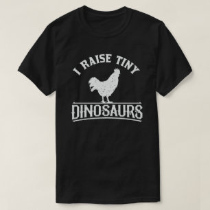 CAMISETA EU LEVANTO UM PEQUENO DINOSSAUDADOR DE GALINHAS