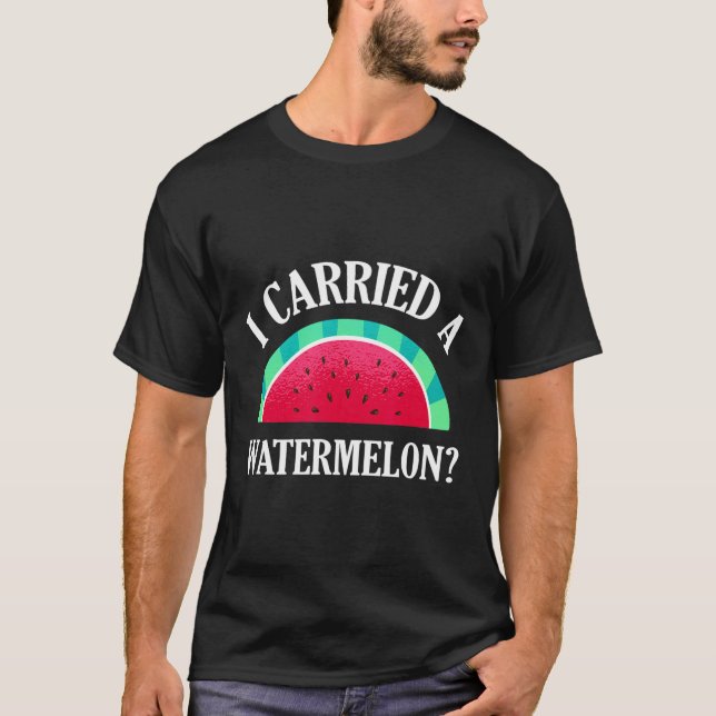 Camiseta Eu Levei Uma Melancia Engraçada Dançando 1 (Frente)