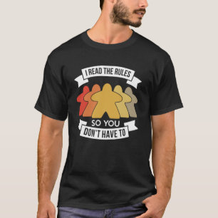 Camiseta Eu Li as Regras Para Você Não Ter Que - Meeple Boa